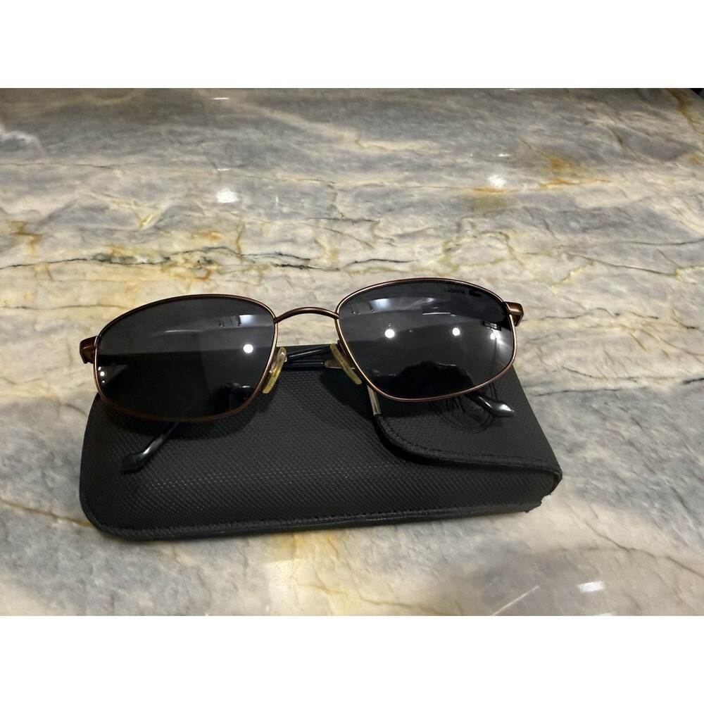Lacoste ACTIV 1412 E011 F706 Eyeglass Frames Brown Gray Rectangular with Case